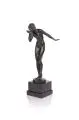 Marcel Kleine, Trinkende. Frühes 20. Jh, Bronze, gegossen und schwarzbraun patiniert