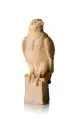 Anton Büschelberger, Raubvogel, Vor 1891, Alabaster, partiell staffiert, montierte Glasaugen