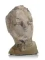 Hans Vent, Kopfstudie, 1988, Holz und Gips, sandfarben getönt