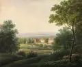 Carl Ehrenfried Held, Ansicht von einem Theil des Dorfes Plauen bei Dresden, 1830, Tempera auf "Ruse & Turners"- Papier