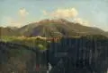 Carl Julius Emil Ludwig, Mühlbach, Öl auf dünner Malpappe, auf Leinwand und weiterer Malpappe