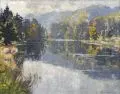 Otto Altenkirch, Waldweiher, 1929, Öl auf Leinwand