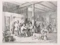 Ludwig Richter, Dorf Schaenke, 1833, Radierung nach einem Gemälde von L