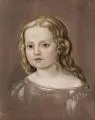 Elisabeth Weichardt, Bildnis der Alma von Goethe, 1861, Farbige Pastellkreide über Blei auf braunem "DAUM FRERES"-Papier nach dem Original von Luise Seidler, gemalt 1845