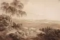 Adrian Zingg, Blick vom Borsberg bei Pillnitz über das Elbtal in die Sächsische Schweiz