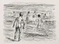 Max Liebermann, Jungen beim Baden, 1922, Holzschnitt auf Bütten, an den o