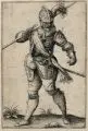 Jacob Binck, (wohl nach), Zwei Landsknecht-Darstellungen. 2. H. 16. Jh, Kupferstiche auf Bütten