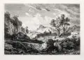 Carl Maria Nikolaus Hummel, Italienische Landschaft. 1. H. 19. Jh, Radierung auf Kupferdruckpapier