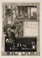 Max Klinger, Ehrendiplom für Dr. Maercker, 1882, Radierung und Aquatinta auf China, auf Kupferdruckkarton aufgewalzt
