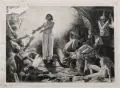 Sascha Schneider, Christus in der Hölle, 1895, Holzstich auf China