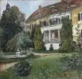 Ferdinand Dorsch, Mittel-Steinkirch, Wasserfarben, farbige und schwarze Kreiden auf Malpappe