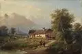 Louis Rohsal, Blick auf die Ritzlihornpartie aus dem Gattmerthal, Öl auf Leinwand