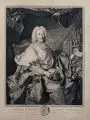 Pierre-Imbert Drevet, Guillaume Cardinal Dubois, 1724, Kupferstich auf festem Kupferdruckkarton nach einem Gemälde von Hyacinthe Rigaud, heute im Cleveland Museum of Art