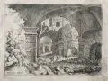 Battista Vicentino, INTERIORES COLOSSEI, 1561, Radierung auf Bütten