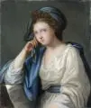 Therese Brühl, Sibylla, 1803, Farbige Pastellkreide auf Papier, auf Keilrahmen gespannt