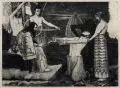 Sascha Schneider, Ein Wiedersehen, 1895, Holzstich auf dünnem China