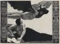 Sascha Schneider, Eine Vision, 1895, Holzstich auf China