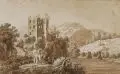 Adrian Zingg, (Schüler), Die Burgruine Tharandt. Wohl um 1800