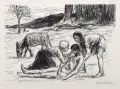 Max Liebermann, Der barmherzige Samariter, 1926, Holzschnitt