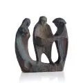 Friedrich Press, Auf der Flucht nach Ägypten (Am Kontrollpunkt), 1961, Lindenholz, geschnitzt, dunkelbraun, rot, blau und gelb gefaßt