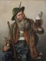 Ernst Immanuel Müller, Rastender Jäger mit Bierhumpen. 2. H. 19. Jh, Öl auf Leinwand