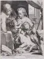 Cornelis Cort, Madonna del Gatto, 1577, Kupferstich nach einem Gemälde von Federico Barocci (National Gallery, London)