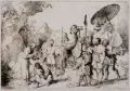 Die Taufe des Eunuchen by gen. Dietricy Christian Wilhelm Ernst Dietrich, 1740, Radierung auf kräftigem Bütten, sold Sep 2015