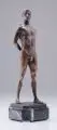 Stehender männlicher Akt mit auf dem Rücken verschränkten Armen by Paul Aichele, Um 1900, Bronze, gegossen, braun patiniert, sold Sep 2015