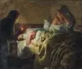 Etienne Alphonse Dinet, Die Alte und die beiden Mägde, 1888, Öl auf Leinwand