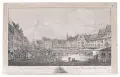 gen. Canaletto Bernardo Bellotto, Vue de la grande place du vieux Marché, du coté de la Rue du Chateau Royal, 1752, Radierung auf kräftigem Bütten
