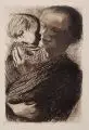 Käthe Kollwitz, Mutter mit Kind auf dem Arm. II. Fassung
