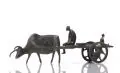 Jo Jastram, Mongolischer Karren mit Yak, 1966, Bronze, grünschwarz patiniert