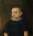 Bernhard Mühlig, (zugeschr.), Bildnis eines Knaben. 1840er Jahre, Öl auf Leinwand