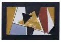 Erhard Hippold, Geometrische Komposition in Erdtönen vor weißem Grund