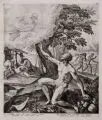 Raphael Sadeler the Elder, Fünf biblische Szenen. Frühe 1580er Jahre, Kupferstiche auf Bütten, teils mit Wasserzeichen (nicht identifiziert)