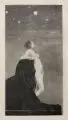 Sascha Schneider, Der Gedanke an das Unendliche, 1896, Holzschnitt auf China, an den Ecken auf Untersatzpapier montiert