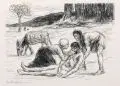 Max Liebermann, Der barmherzige Samariter, Um 1911, Holzschnitt auf China