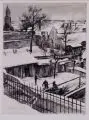 Richard Müller, Schneelandschaft, 1921, Radierung mit Tonplatte