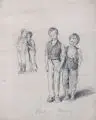 Emil Schwabe, Max und Moritz, Bleistiftzeichnung