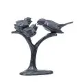 Wilhelm Carl Robra, Vogelmutter, ihre Jungen fütternd. 1. Viertel 20. Jh, Bronze, gegossen und schwarzgrün patiniert