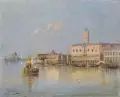 Karl Kaufmann, Dogenpalast und Santa Maria della Salute von der Lagune aus gesehen. Ohne Jahr