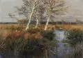Franz Schreyer, Birken im Moorbruch, Um 1900, Öl auf Leinwand