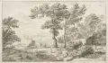 Johannes Glauber, (zugeschr.), Drei arkadische Landschaftsdarstellungen. 1. H. 18. Jh, Radierungen auf Bütten