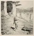 Max Klinger, Adam, 1898, Radierung und Aquatinta auf gelblichem Kupferdruckpapier
