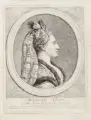 Georg Friedrich Schmidt, Mademoiselle Clairon, Um 1745, Radierung auf Bütten nach Charles Nicolas II Cochin