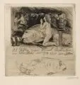Bruno Héroux, Bruno Heroux, Drucker / Gelegenheitsgrafik. 1. Viertel 20. Jh, Radierungen auf gelblichem Papier