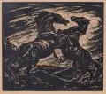 Hans Jäger, Rivalen, 1944, Holzschnitt