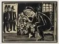 Der Friedensapostel - In der Zelle by Ernst Ludwig Kirchner, 1922, Holzschnitt auf feinem Papier, sold Dec 2014