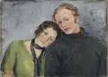 Hanns Oehme, Doppelportrait des Künstlers mit seiner Ehefrau Ruth, 1928, Öl auf Leinwand