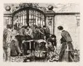 Sturm by Käthe Kollwitz, 1897, Radierung und Schmirgel auf Kupferdruckpapier, sold Sep 2014